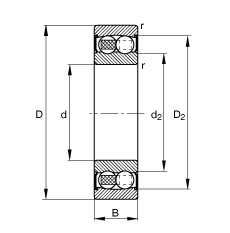 FAG Rolamento autocompensador de esferas - 2209-2RS-TVH