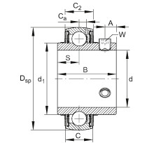 FAG Mancal tensor - UC209