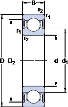 roulements 6021-2RS1 SKF