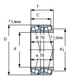 Rodamiento T7FC 060T80/QCL7CDTC10 SKF