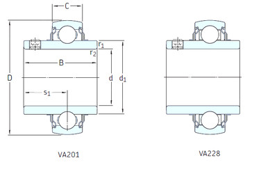 Bantalan YAR216-2FW/VA228 SKF