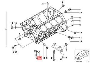 Genuine BMW E39 E52 Roadster Saloon Oil Spraying Injector OEM 11421407783