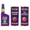 WYNNS 3 PACK PETROL INJECTOR CLEANER + ENGINE FLUSH ADDITIVE + OIL TREATMENT