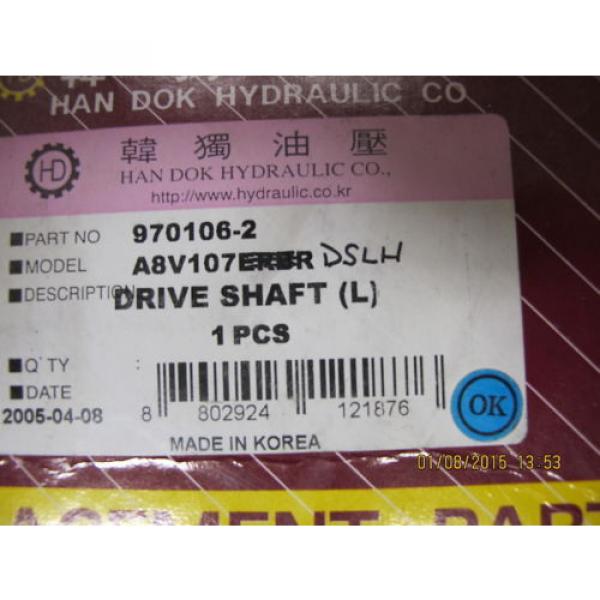 A8V107 970106-2 Excavator Hydraulic Pump Short Drive Shaft Left #4 image