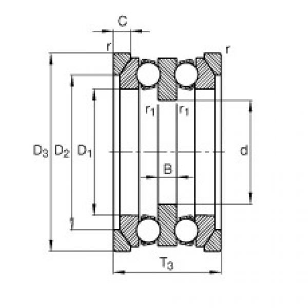 FAG Rolamento axial de esferas - 54211 + U211 #1 image