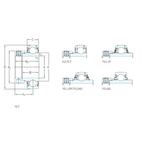 Bantalan YEL206-103-2F SKF #1 image