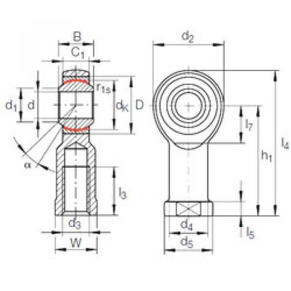 Rodamiento GIKFL 6 PW INA #1 image