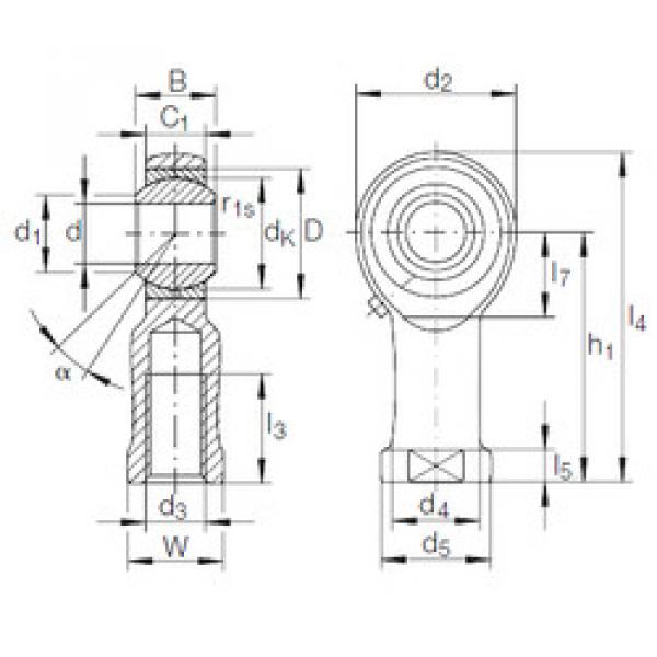 Rodamiento GIKFL 22 PB INA #1 image