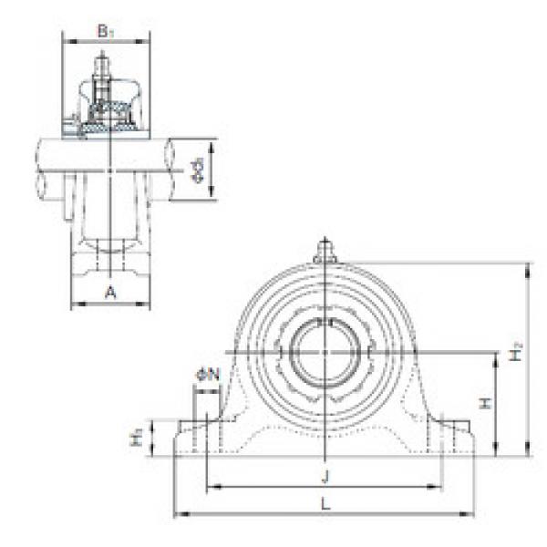 Подшипник UKIP209+H2309 NACHI #1 image