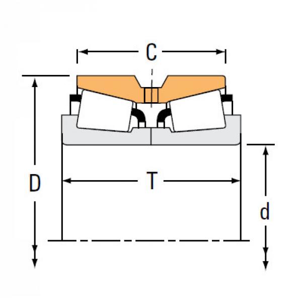 Inch tapered Roller Bearing  HH221449NA HH221410D #2 image