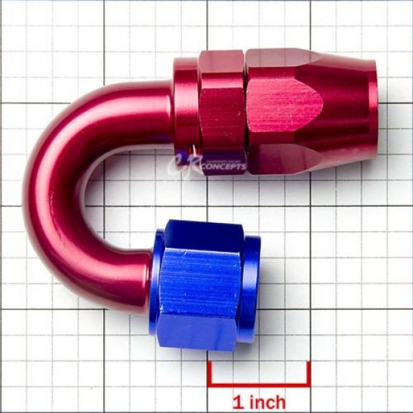 ALUMINUM -10AN AN10 10-AN 180 DEGREE SWIVEL OIL/FUEL/GAS LINE HOSE END FITTING #2 image