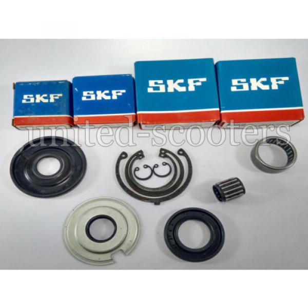 Vespa VBA VLB VBB Sprint Engine Bearings Oil Seals Circlips SKF New V1510 #1 image